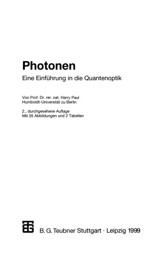 Photonen: Eine Einführung in die Quantenoptik