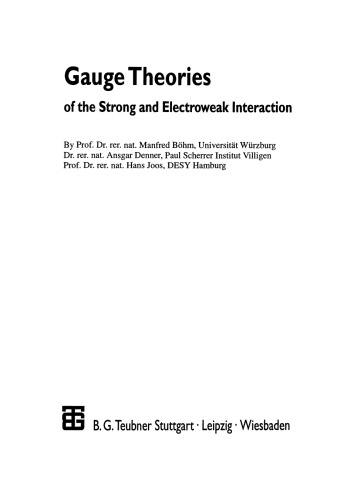 Gauge Theories of the Strong and Electroweak Interaction