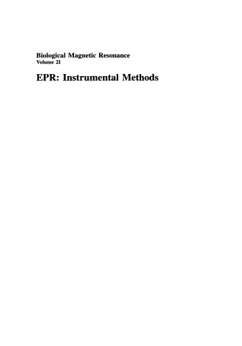 EPR: Instrumental Methods