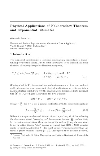 Hamiltonian Dynamics. Theory and Applications: Lectures given at the C.I.M.E.-E.M.S. Summer School held in Cetraro, Italy, July 1-10, 1999