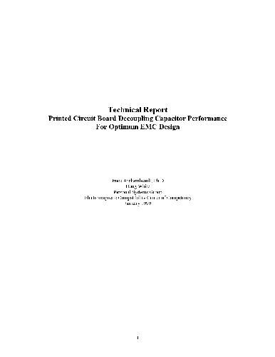 PCB decoupling capacitor performance for optimum EMC design