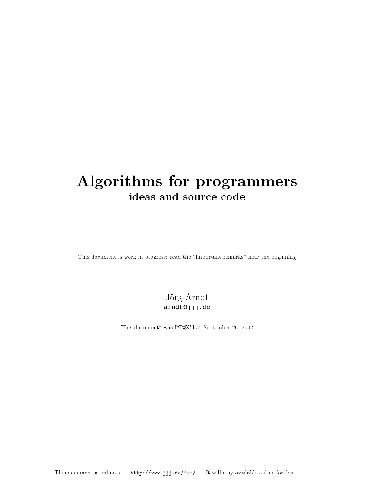 Algorithms for programmers.Ideas and source code