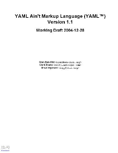 YAML ain't markup language.V1.1
