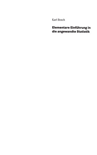 Elementare Einführung in die angewandte Statistik