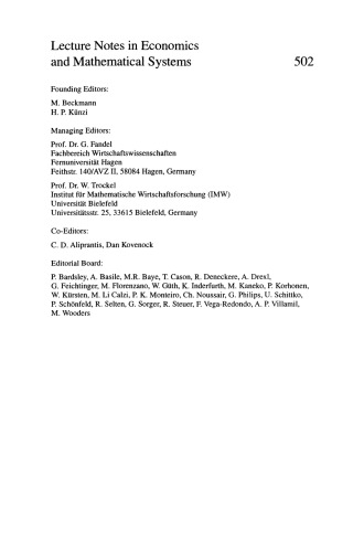 Generalized Convexity and Generalized Monotonicity: Proceedings of the 6th International Symposium on Generalized Convexity/Monotonicity, Samos, September 1999