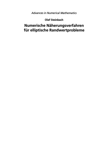 Numerische Näherungsverfahren für elliptische Randwertprobleme: Finite Elemente und Randelemente