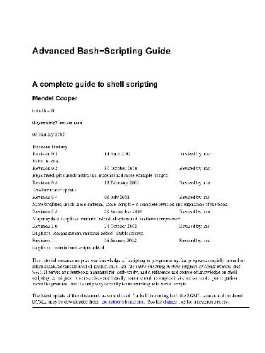 Advanced bash-scripting guide