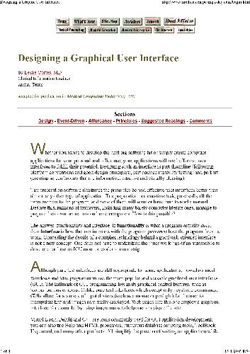 Designing a graphical user interface