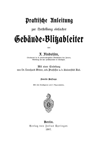 Praktische Anleitung zur Herstellung einfacher Gebäude-Blitzableiter