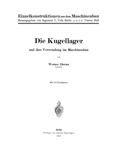 Die Kugellager und ihre Verwendung im Maschinenbau