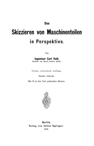 Das Skizzieren von Maschinenteilen in Perspektive