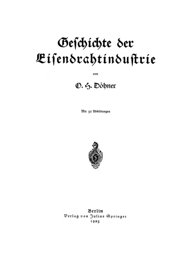 Geschichte der Eisendrahtindustrie