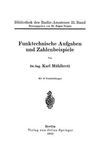 Funktechnische Aufgaben und Zahlenbeispiele