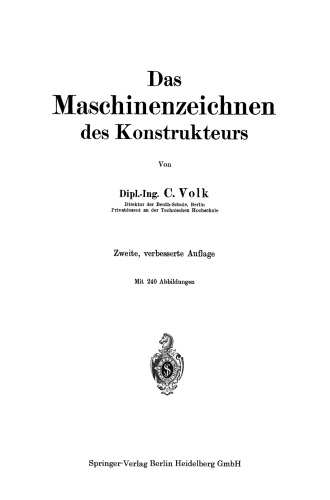 Das Maschinenzeichnen des Konstrukteurs