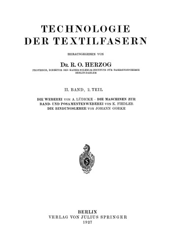 Technologie der Textilfasern