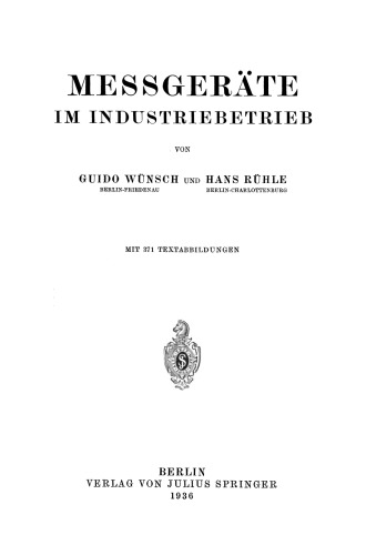 Messgeräte im Industriebetrieb