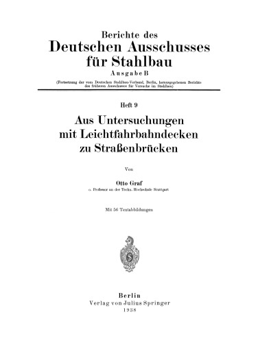 Aus Untersuchungen mit Leichtfahrbahndecken zu Straßenbrücken