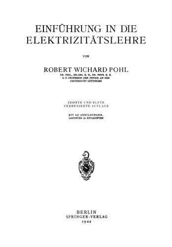 Einführung in die Elektrizitätslehre