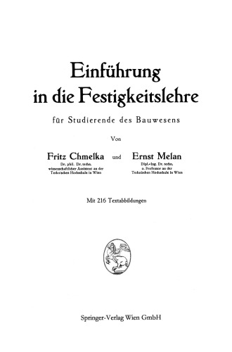 Einführung in die Festigkeitslehre für Studierende des Bauwesens