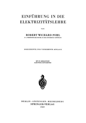 Einführung in die Elektrizitätslehre