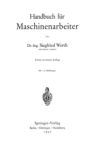 Handbuch für Maschinenarbeiter