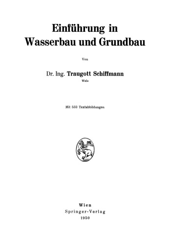 Einführung in Wasserbau und Grundbau