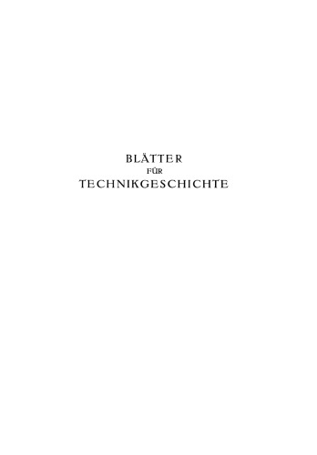 Blätter für Technikgeschichte