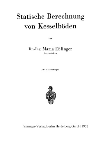 Statische Berechnung von Kesselböden