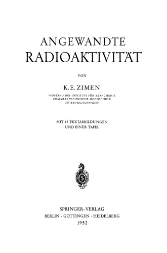 Angewandte Radioaktivität