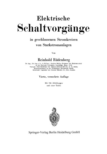 Elektrische Schaltvorgänge in geschlossenen Stromkreisen von Starkstromanlagen