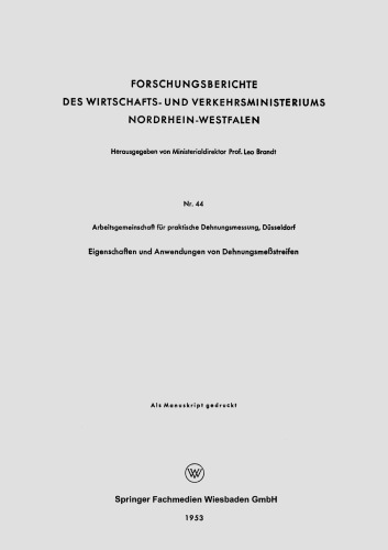 Eigenschaften und Anwendungen von Dehnungsmeßstreifen