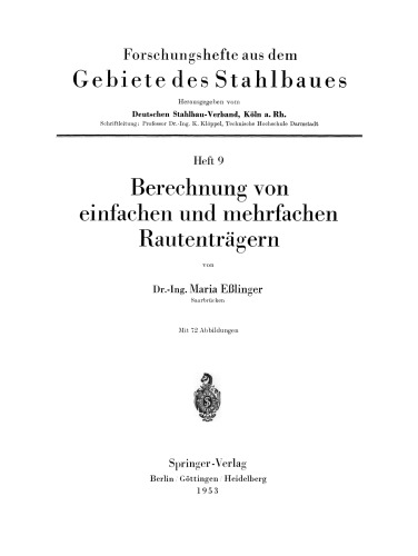 Berechnung von einfachen und mehrfachen Rautenträgern