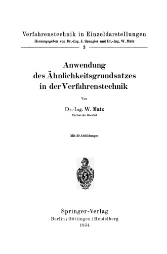 Anwendung des Ähnlichkeitsgrundsatzes in der Verfahrenstechnik