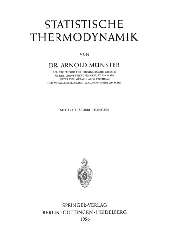 Statistische Thermodynamik