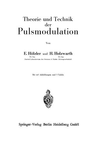 Theorie und Technik der Pulsmodulation