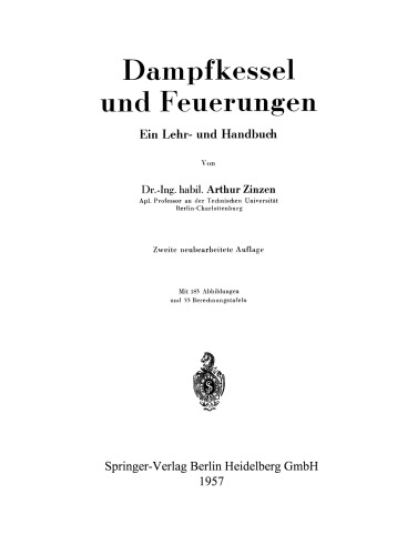 Dampfkessel und Feuerungen: Ein Lehr- und Handbuch