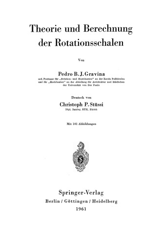 Theorie und Berechnung der Rotationsschalen