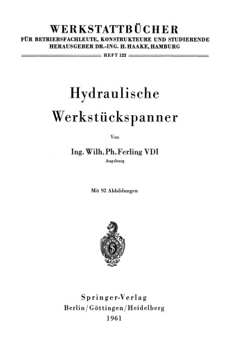 Hydraulische Werkstückspanner