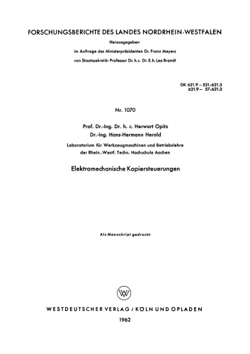 Elektromechanische Kopiersteuerungen