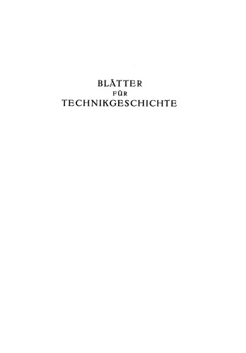 Blätter für Technikgeschichte