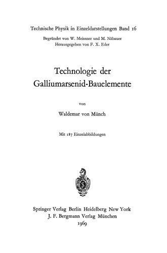 Technologie der Galliumarsenid-Bauelemente