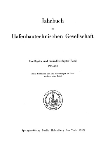 Jahrbuch der Hafenbautechnischen Gesellschaft: 1966/68