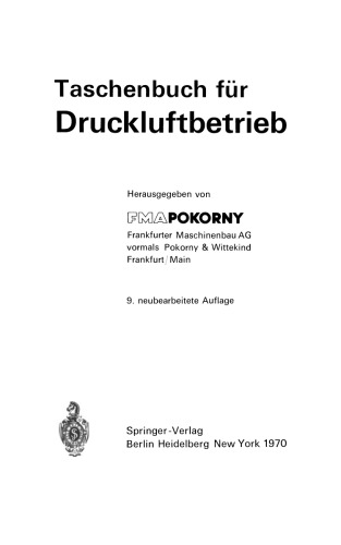 Taschenbuch für Druckluftbetrieb