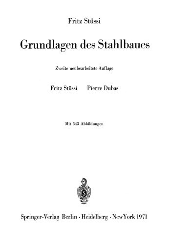 Grundlagen des Stahlbaues