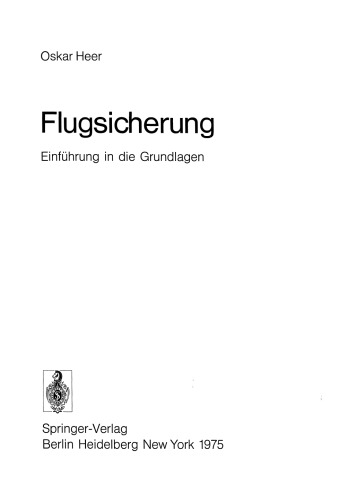 Flugsicherung: Einführung in die Grundlagen