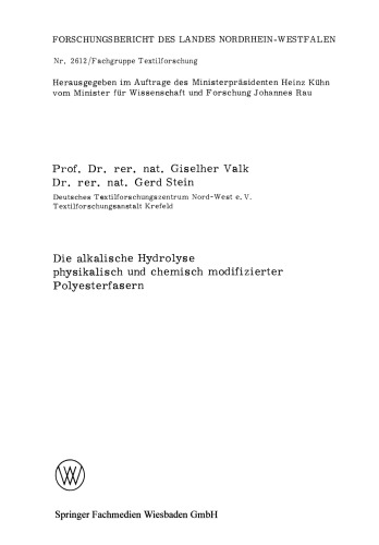 Die alkalische Hydrolyse physikalisch und chemisch modifizierter Polyesterfasern