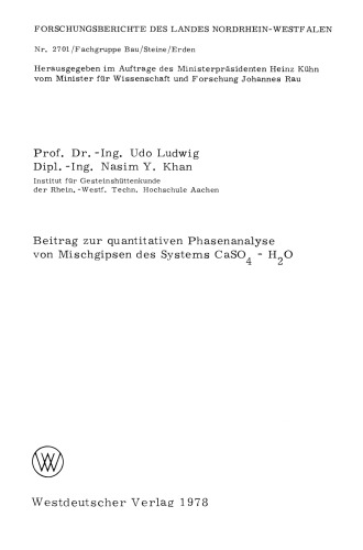 Beitrag zur quantitativen Phasenanalyse von Mischgipsen des Systems CaSO4 — H2O