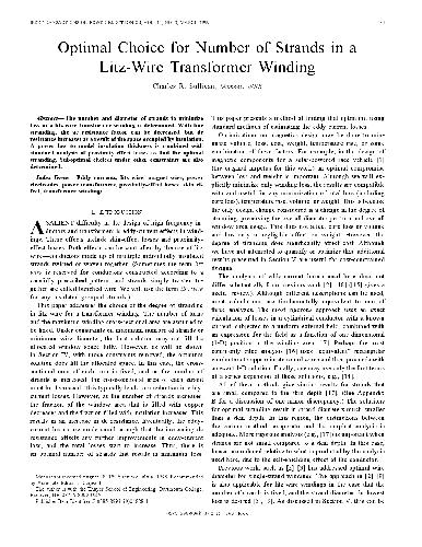 Optimal choice for number of strands in a litz-wire transformer winding