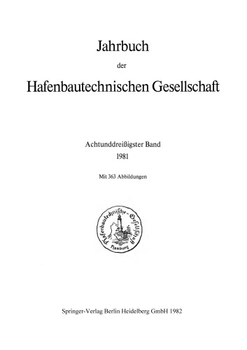 Jahrbuch der Hafenbautechnischen Gesellschaft