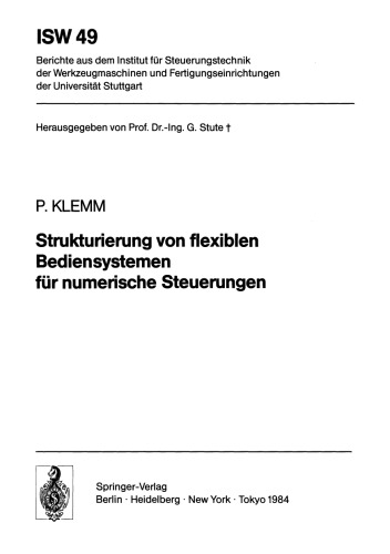 Strukturierung von flexiblen Bediensystemen für numerische Steuerungen